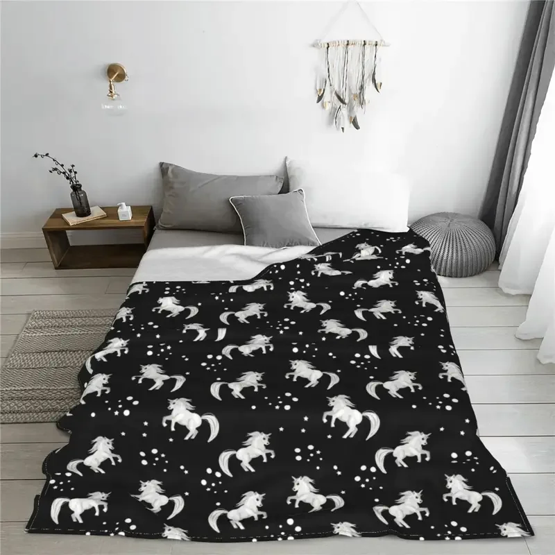 Цветное одеяло в виде единорога Фланелевое летнее дышащее мягкое покрывало для