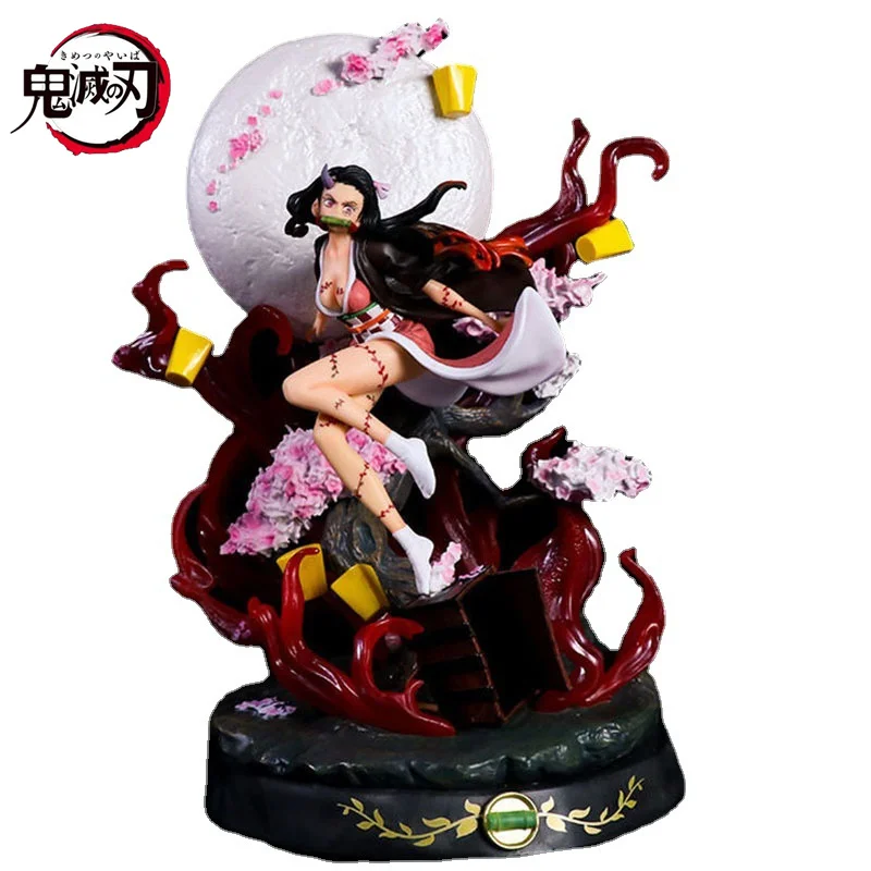 

Demon Slayer Anime Figure 31cm Kamado Nezuko GK Statue Adult Demon Action PVC Model Collectible Children's Toys Gift for Kids