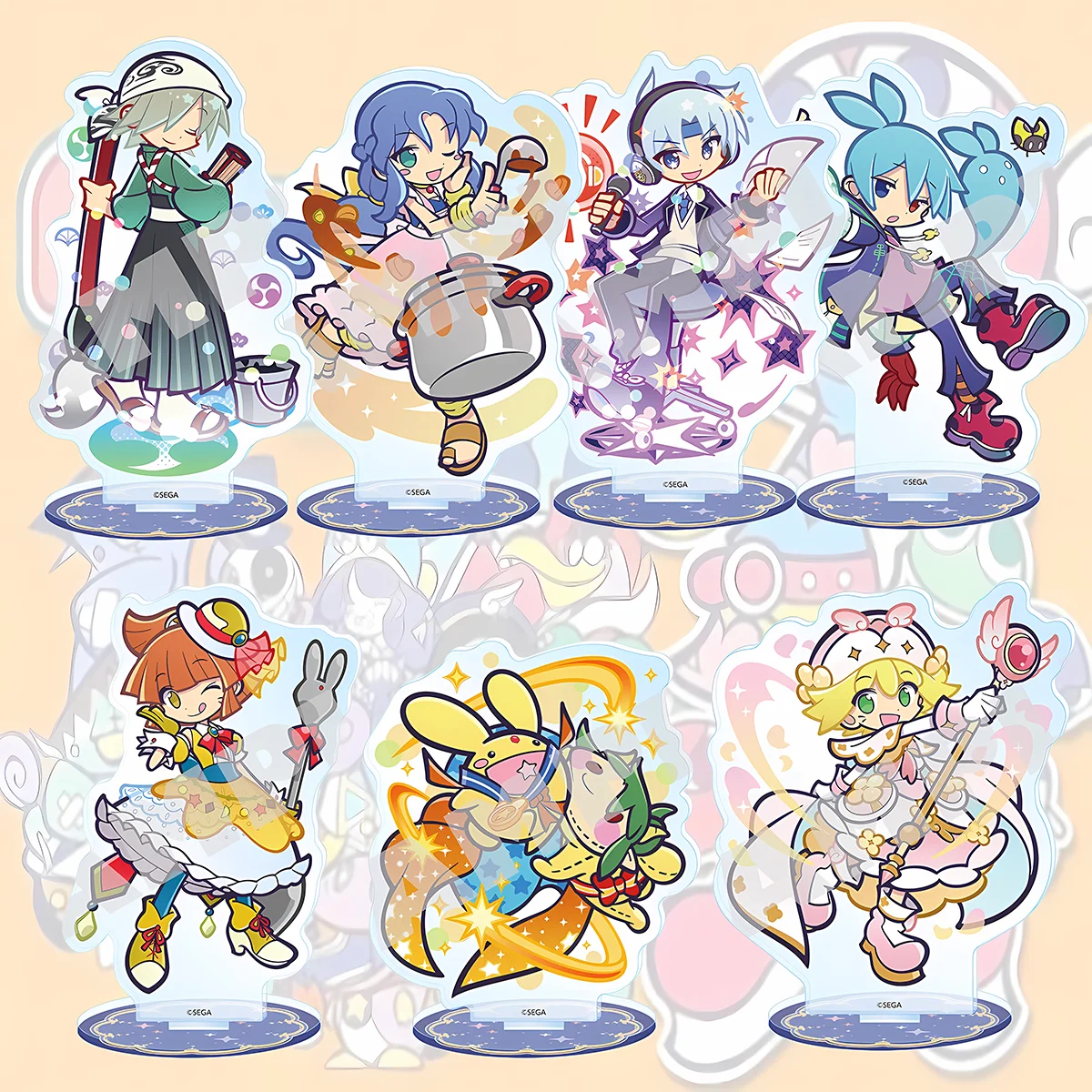 Фото Акриловая фигурка Game Anime Puyo Puyo Quest 15 см: Амири и Шезо, HD-печать, Рио-карнавал. Подарок на праздник, декор для рабочего стола, брелок для фанатов. №1