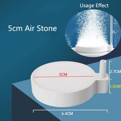 1Pcs 35/50/80mm Fish Tank Aquarium Air Stone Oxygen Aerator Increasing Air Bubble Pond Pump Hydroponic Oxygen Accessories Great