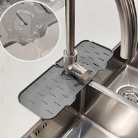 kitchen faucet absorbent mat sink splash guard silicone faucet splash catcher countertop protector for bathroom kitchen gadgets