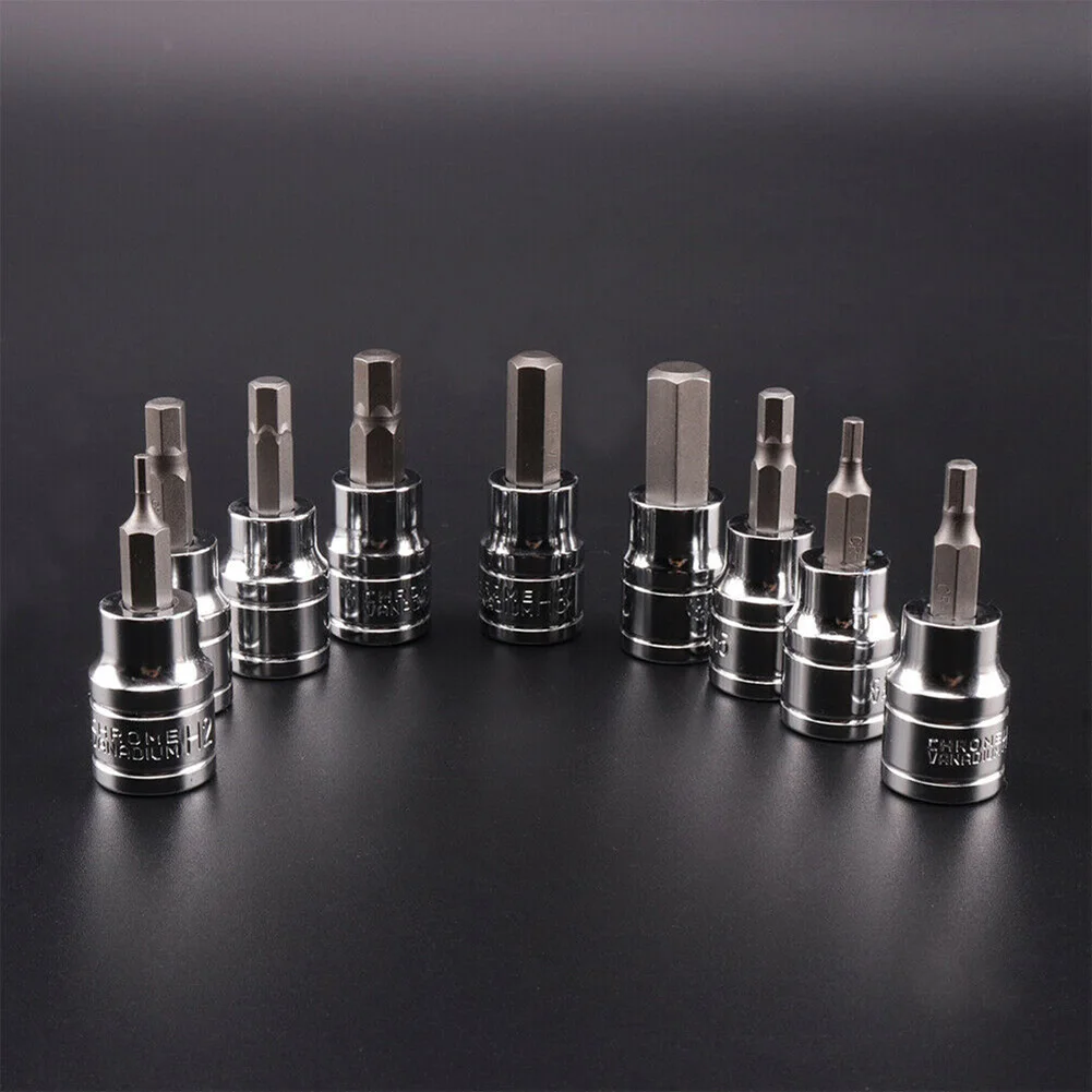 

Hex Bit Socket Kit 3/8\\\\\\\\\\\\\\\" Drive & Drill Metric 2-10mm Chrome vanadium steel Impact drivers High quality Durable