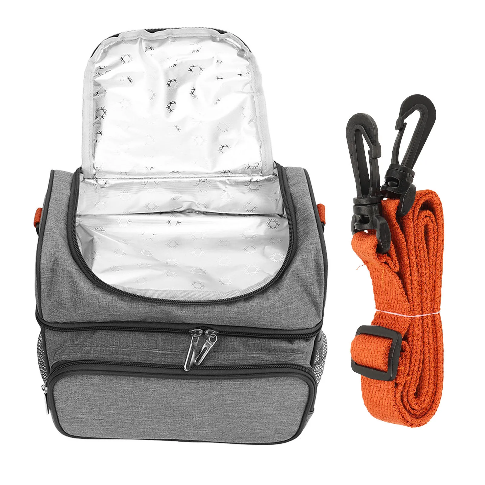 

Collapsible Cooler Bag Double Layer 10L Large Capacity Leakproof Portable Insulated Lunch Bag for Outdoor Picnic Camping