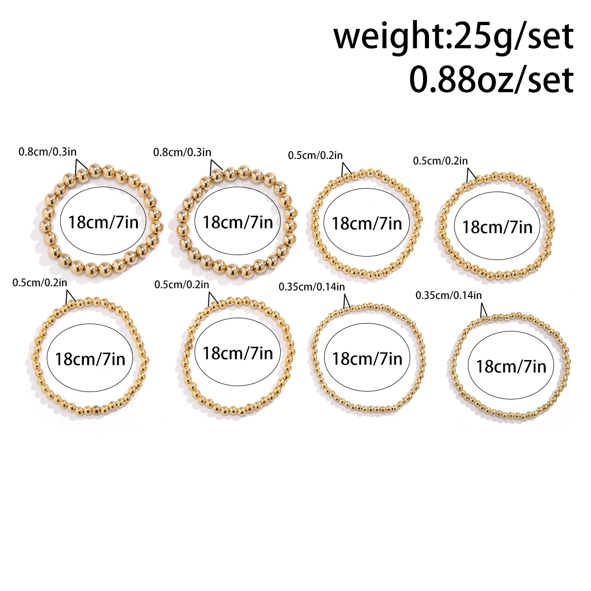 Набор женских браслетов 8 шт