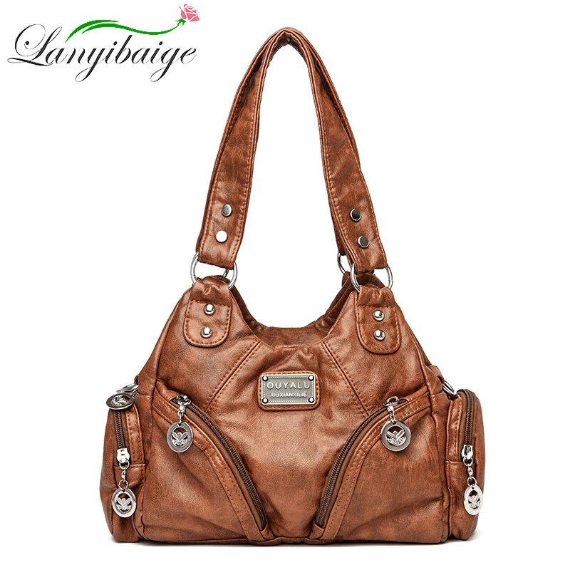 

Women's Tote Bag PU Leather New Luxury Handbags Large Capacity Shoulder Bags for Women 2021 Fashion Female Hand Bag Designer