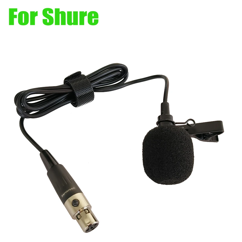 

lavalier clip microphone TA4F mini xlr for Shure transmitter wireless system SLX BLX QLX-D