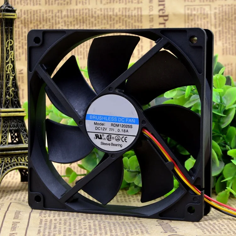 

Новый оригинальный 3-проводной охлаждающий вентилятор RDM12025S 12025 12V 0.18A