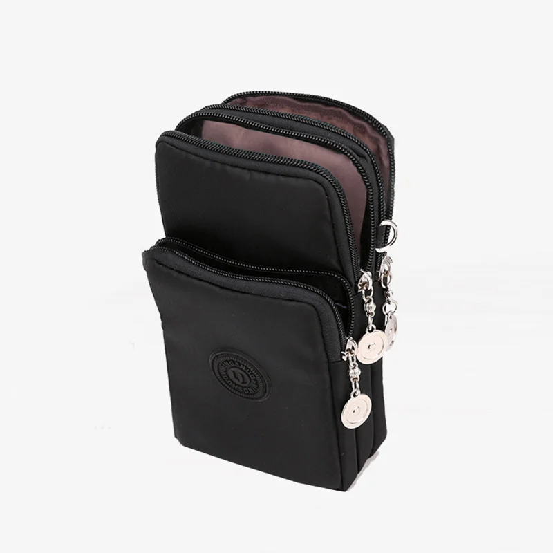 Женская сумка-мессенджер через плечо, Многофункциональный модный маленький кошелек для сотового телефона, портативный спортивный уличный чехол для наушников