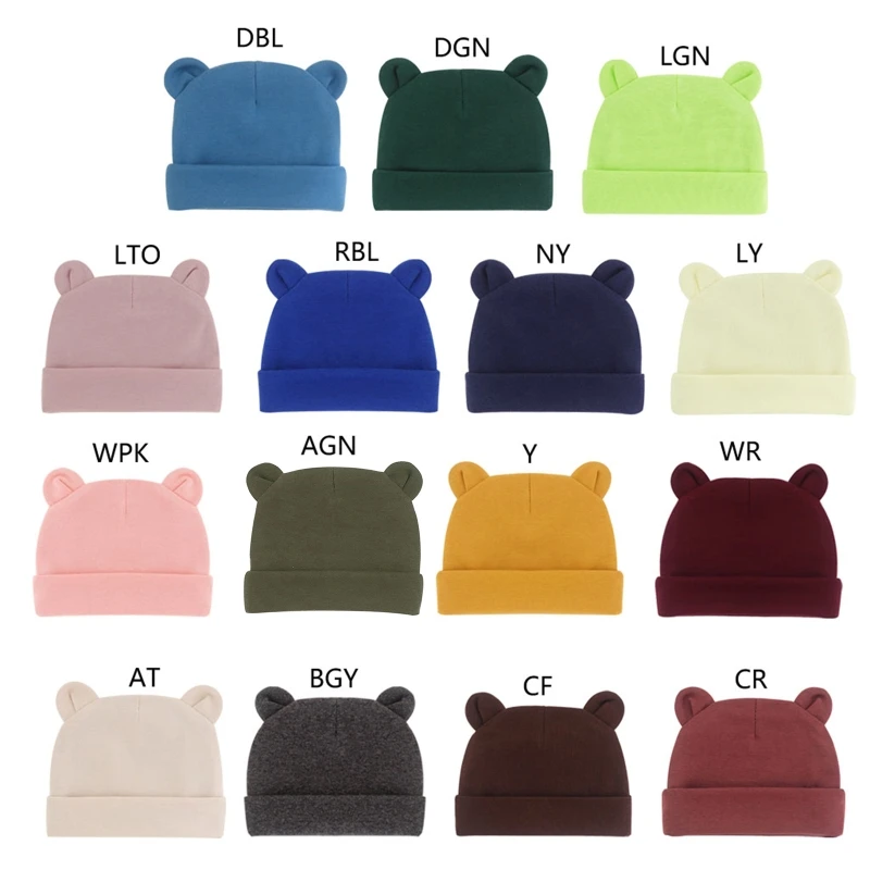 

Double Layer Beanie Hat Preemie Boys Girls Newborn Accessories Hospital Solid Color Infant Baby Hats Autumn Winter
