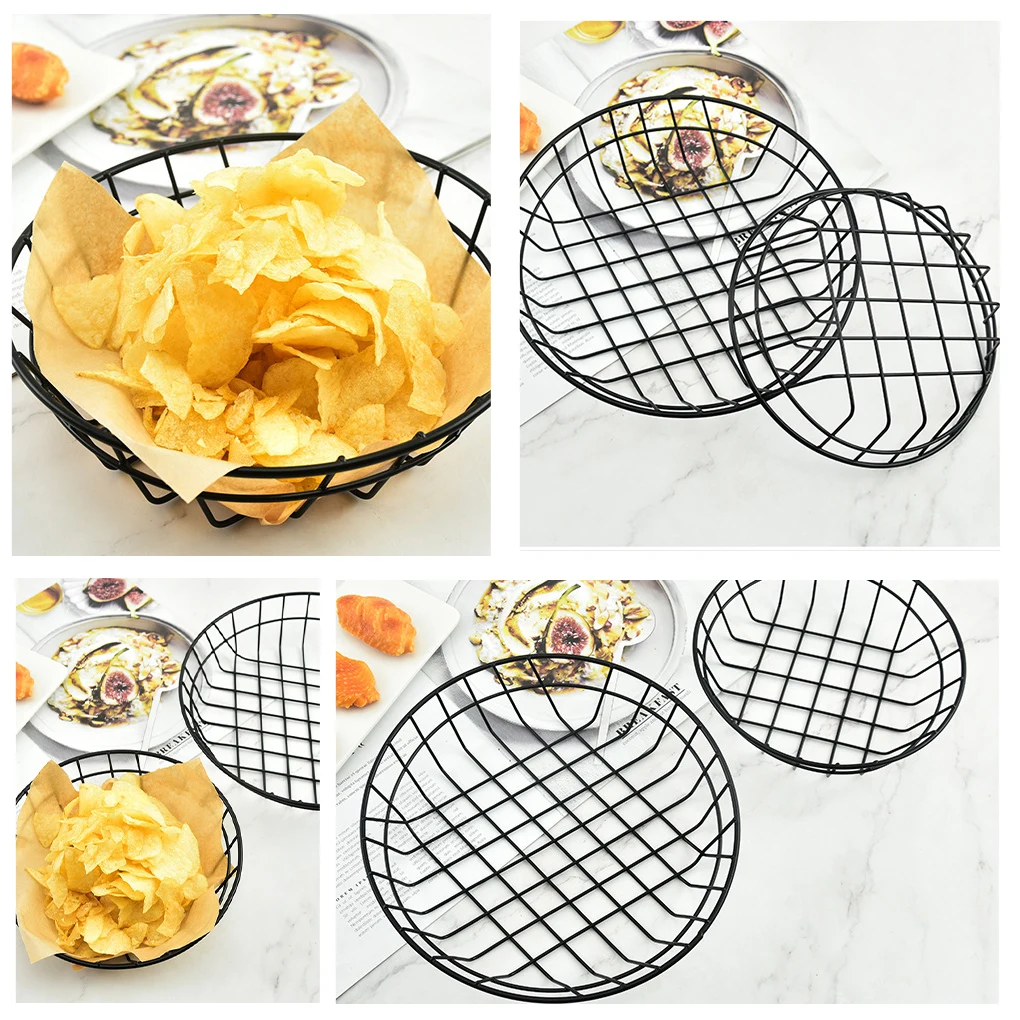 

Frying Food Storage Basket Container Stainless Steel Tray Oil Leak Kitchen Accessoies Utensil for Chips Fried Chicken