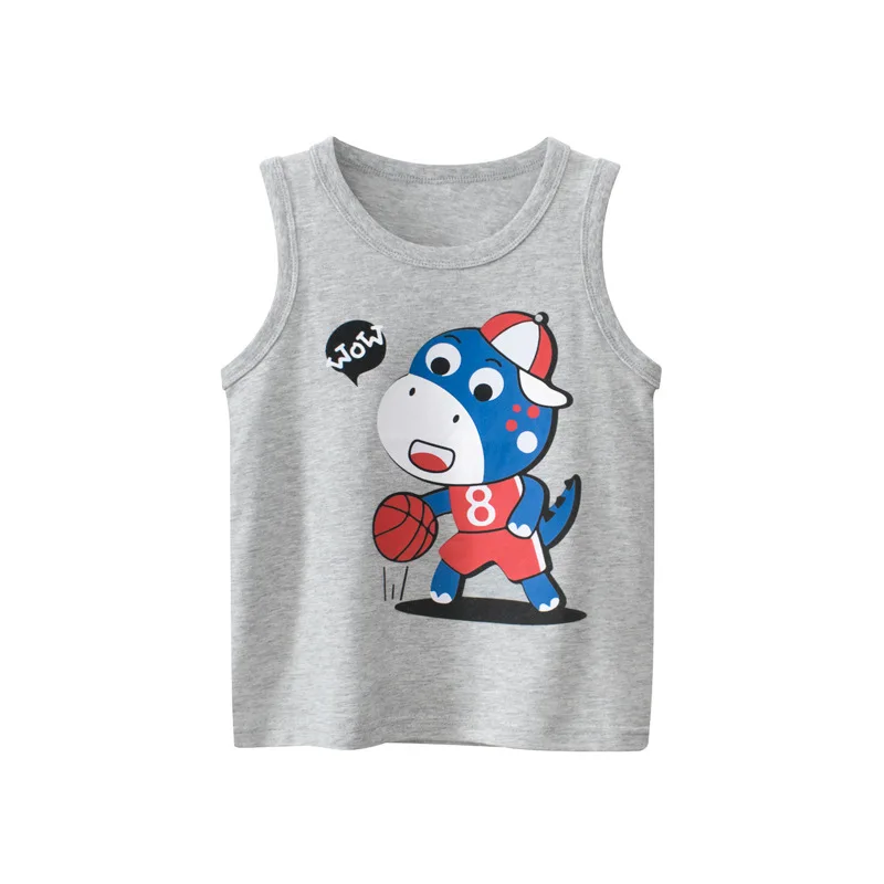 

Boys Vest Girls Baby Kids Children Infant Summer Children's Print Cartoon Cotton Clothes Sleeveless Tee Shirt Tops Clothing
