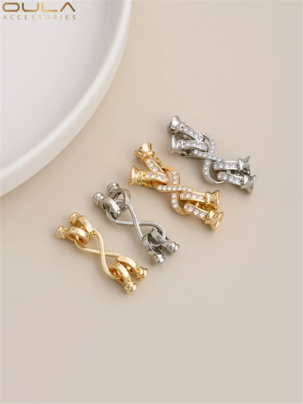 Жемчужное ожерелье с двойным рядом пуговиц 14 к