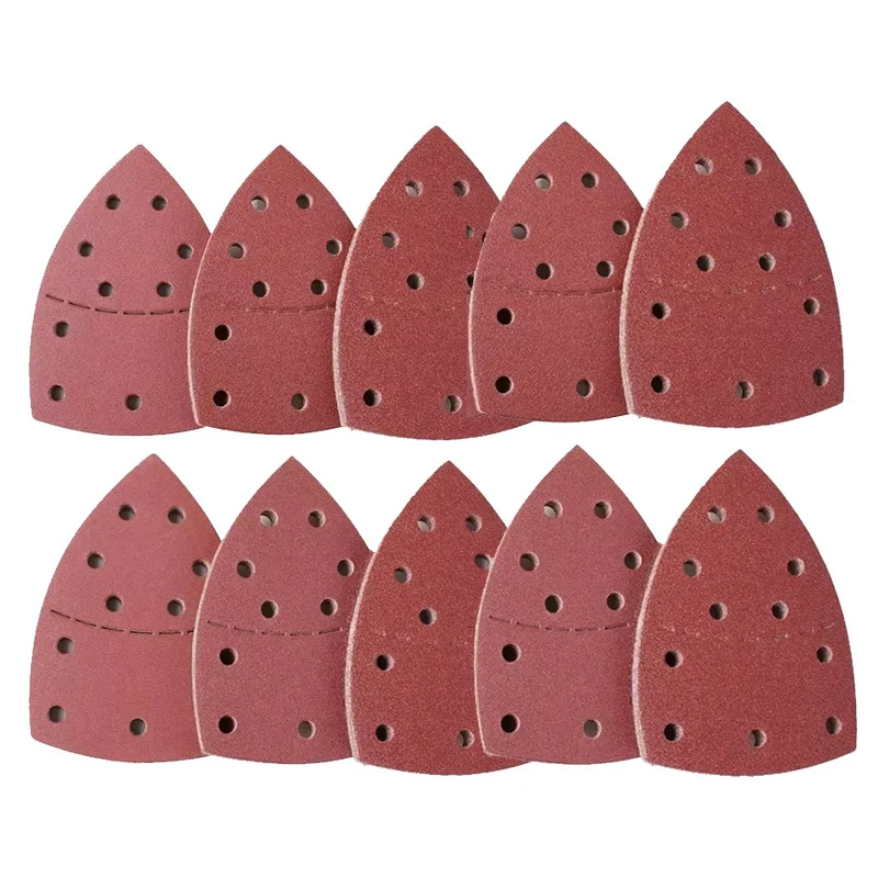 10 шт. 11 отверстий шлифовальная бумага для мыши 40 Грит треугольная деталь Bosch PSM Multi