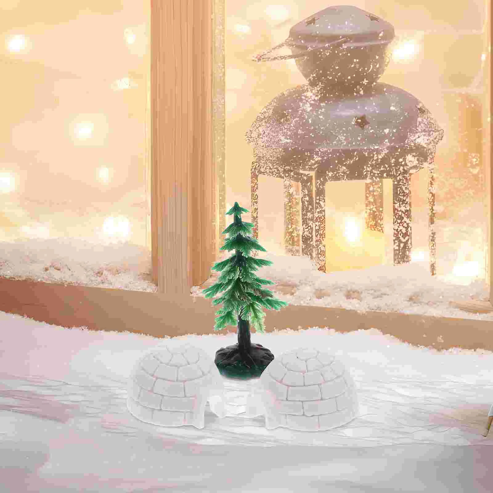 Имитация снежного здания модель ледяного дома фигурки террариума контейнер