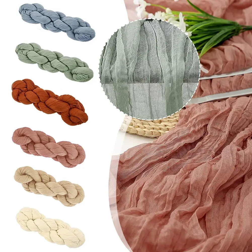 

6 шт. скатерть из сетчатой ткани, марлевая скатерть в деревенском стиле для свадьбы, девичника, дня рождения, вечеринки, украшения для торта, стола 90X3 O1G8