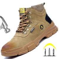 safety shoes men work boots anti stab work shoes men steel toe shoes indestructible male footwear industrial protective dropship