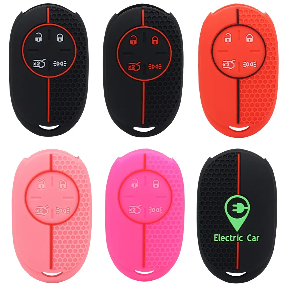 Xinyuexin 4 защитные кнопки для Fiat 500 EV 500e 500X Topolino Key чехол силиконовый пульт