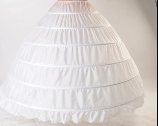 Jupon blanc à 6 cerceaux pour robe de bal  sous-jupe  accessoires de mariée  jupes Crinolines