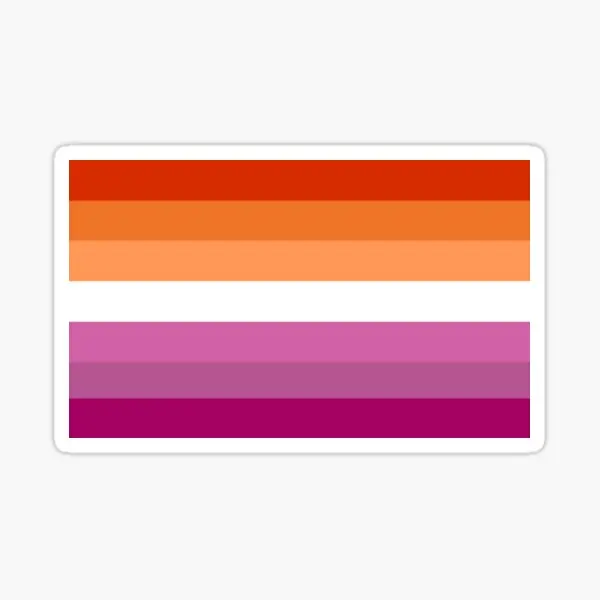 

Orange Magenta Lines Lesbian Pride 5PCS Stickers for Living Room Funny Decorations Bumper Background Cute Stickers Decor
