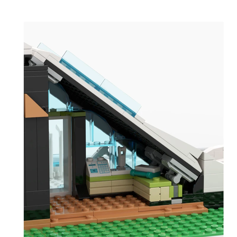 Городской зимний уличный вид лыжный и альпинистский центр перевернутый угол