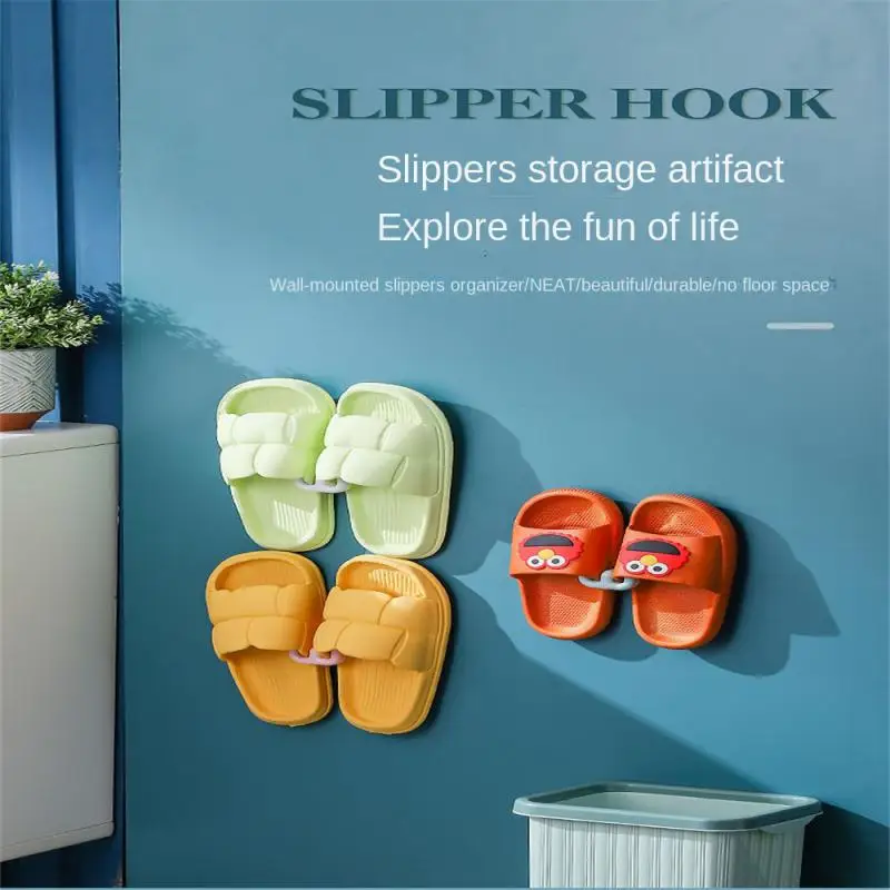 

Installation Free Storage Shoe Rack Bathroom Slipper Rack Plastic Non-perforated Wall-mounted Toilet Drain Rack Rack