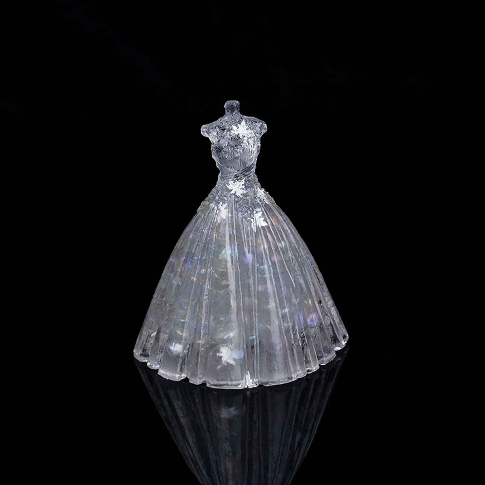 

Natural Crystal Gravel Ornament Dream Wedding Small Skirt Desktop Living Room Ornament Cat Mom Ornaments for Christmas Tree