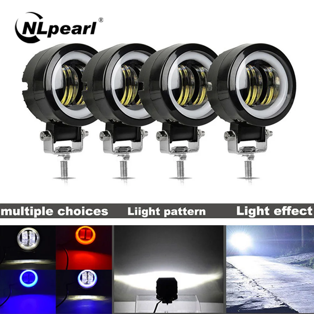 NLpearl-barra de luz LED antiniebla para coche, luz de trabajo de 20W, 12V, 24V, 6D, para camión, SUV, ATV, 4x4, barco