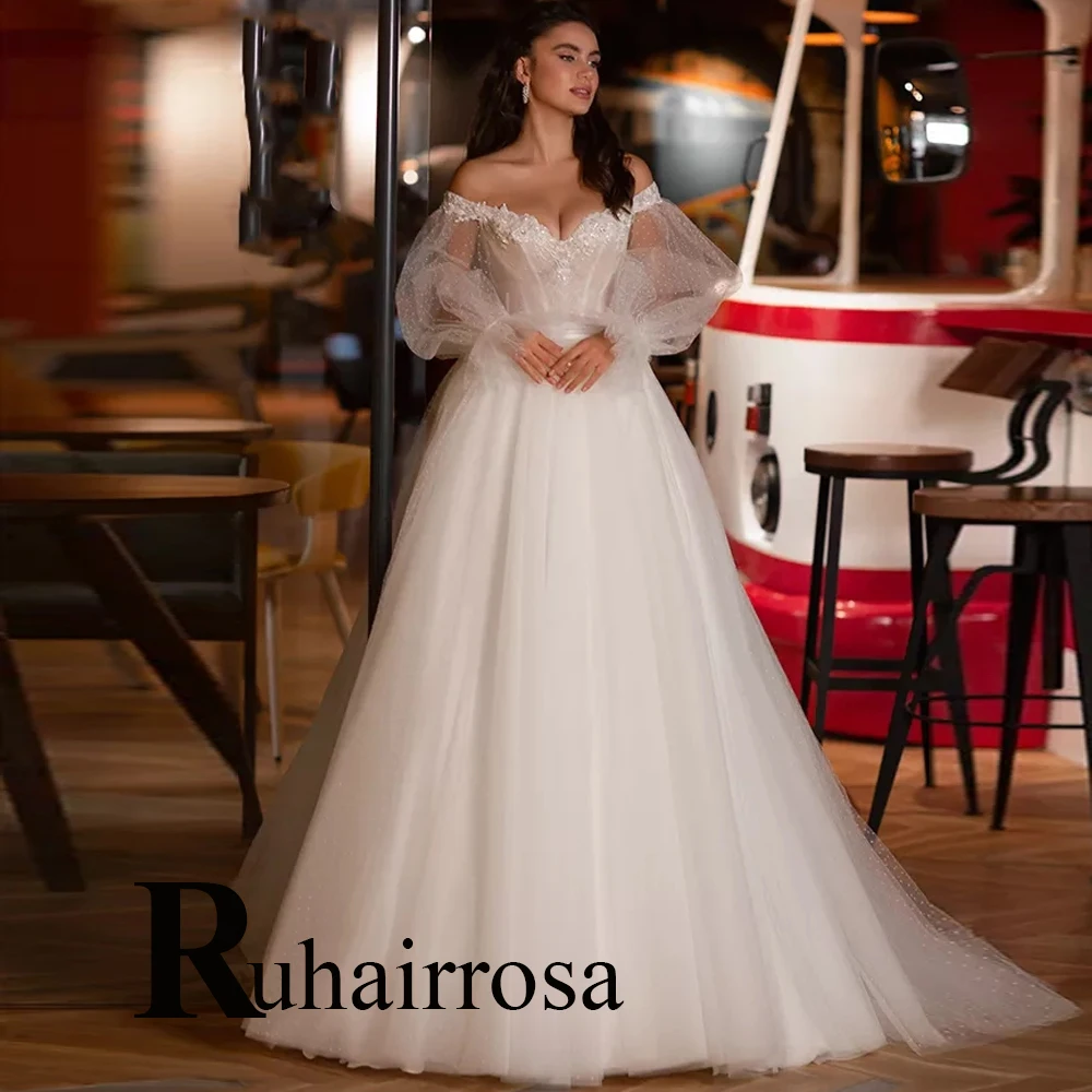 Свадебное платье принцессы Ruhair Pastrol с кристаллами, съемные рукава для женщин, кружевное платье с аппликацией, свадебное официальное платье ...