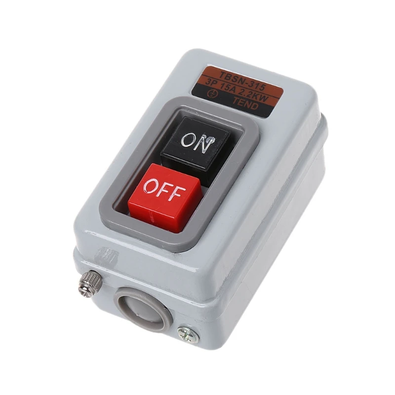 LXAF TBSN-315 AC 380V 15A 2.2KW ON/OFF 3-фазный самоблокирующийся кнопочный переключатель питания