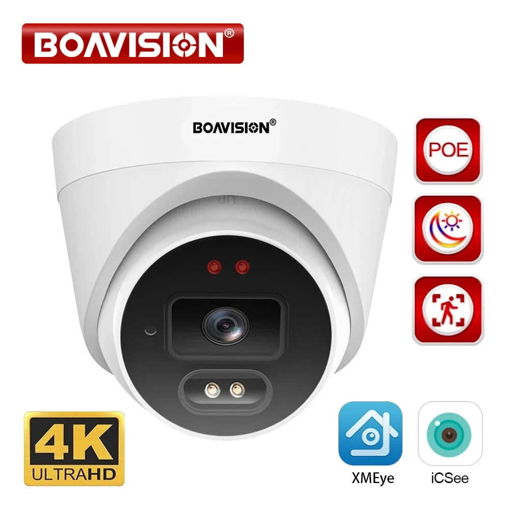 

4K 8MP Ultra HD H.265 POE IP Camera 5MP 3MP XMeye APP AI Motion Detection Indoor Dome Surveillance Security IP Camera