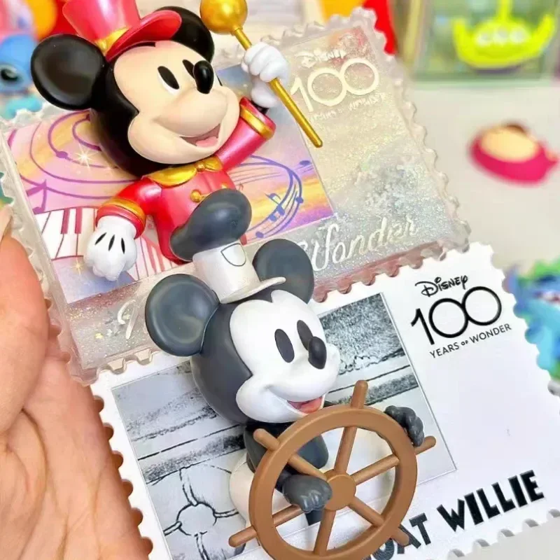 

Disney Return To Stamp Series глухая коробка Mickey Stitch Stamp Style Аниме фигурки милые строительные фигурки, рождественские подарки