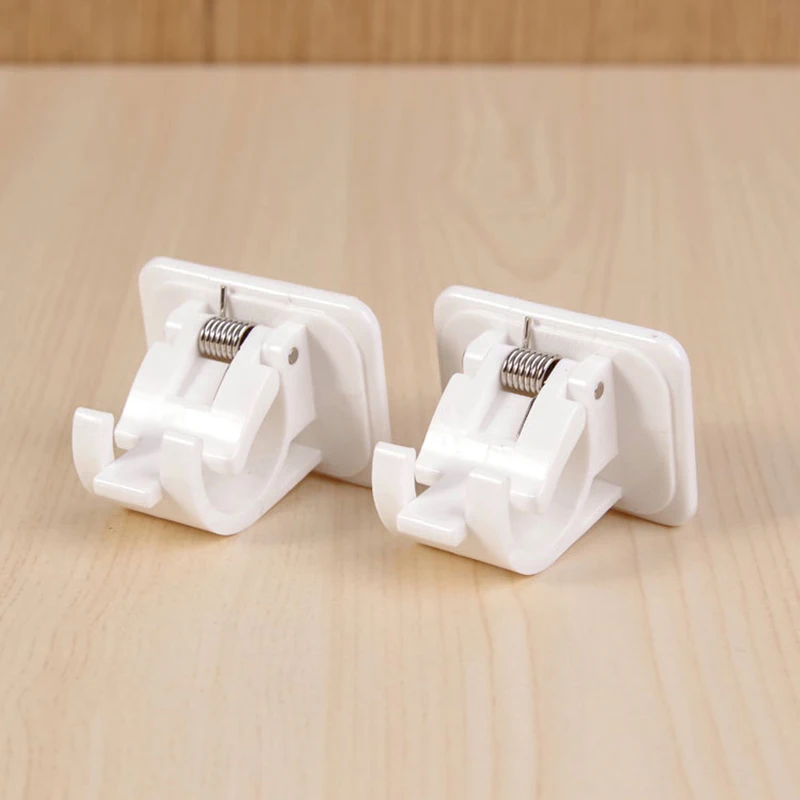 

2 шт./компл. настенная подвесная занавеска для душа для дома ABS, белые крючки, зажим, многофункциональный регулируемый клейкий зажим