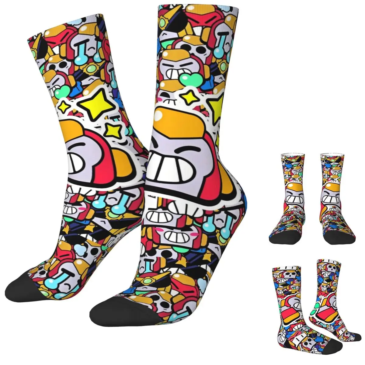 Носки Brawling-Heros Emz Spike Squeak для мужчин и женщин повседневные игровые носки с героями