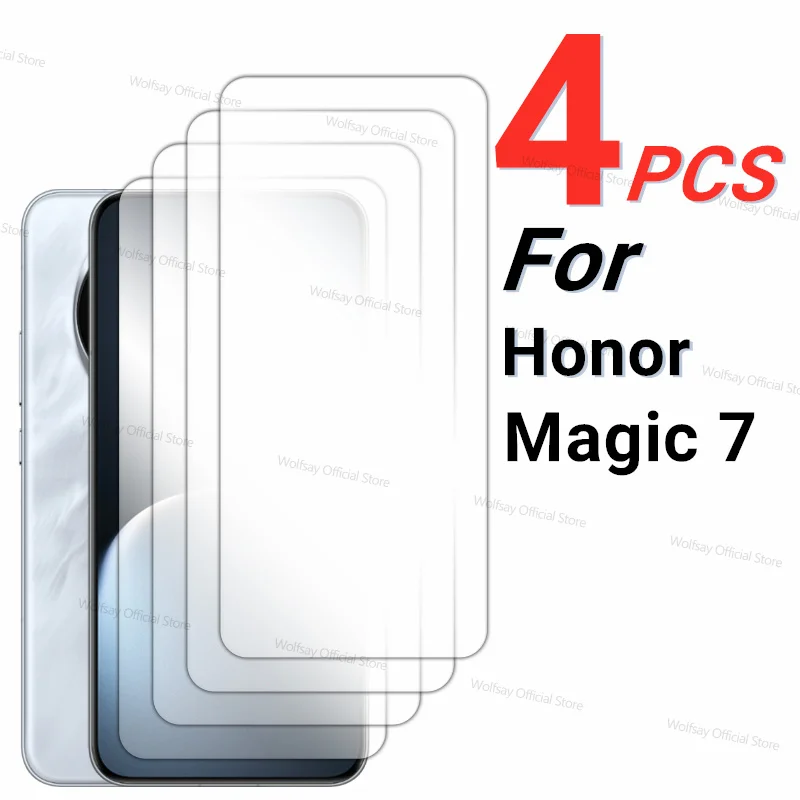 Защитная пленка для экрана Honor Magic 7 2/4 шт. закаленное стекло с полным клеем