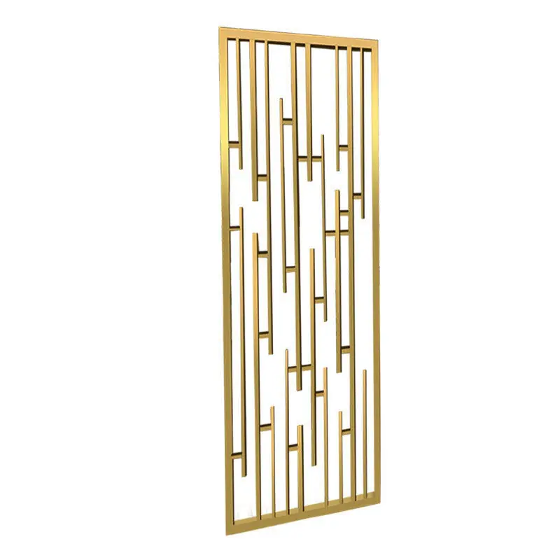 

Light luxury Nordic minimalist living room entrance partition wall metal stainless steel screen