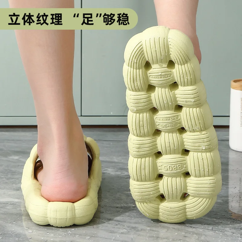 Leaky Slippers Home Bathroom Female Couple Non Slip Slippers Men Shoes for Women Personalized Deodorization