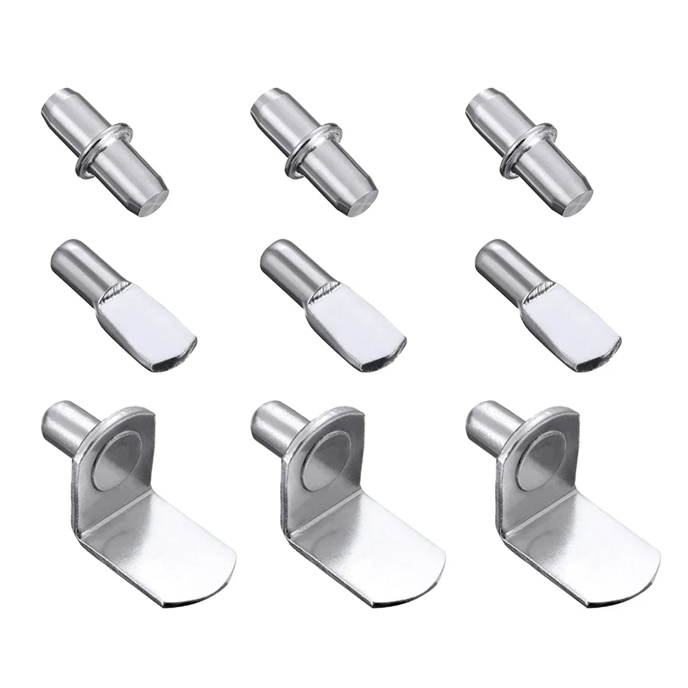 

60pcs Stainless Steel Simple Shelf Bracket Shelf Support Shelf Bracket Pegs for Store Home Office