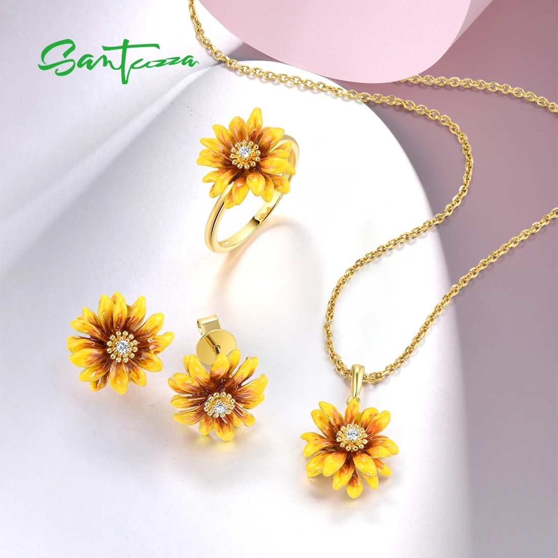 Комплект ювелирных изделий из стерлингового серебра 925 пробы для женщин