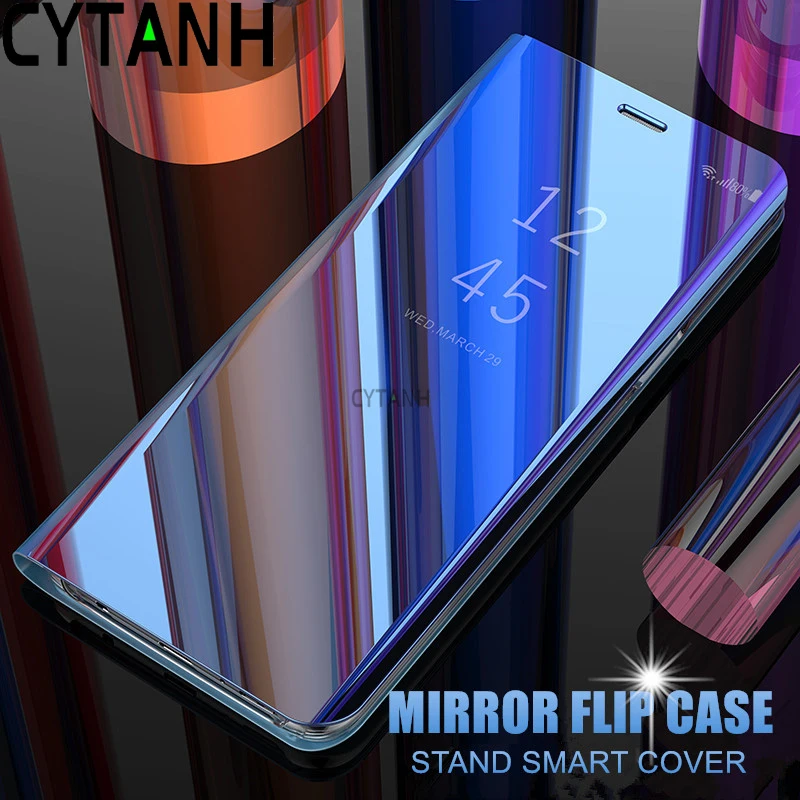 Умный флип-чехол для телефона iPhone X XR XS 5 5S SE 8 7 6 6S Plus 11 12 13 Mini Pro Max 2020 зеркальный