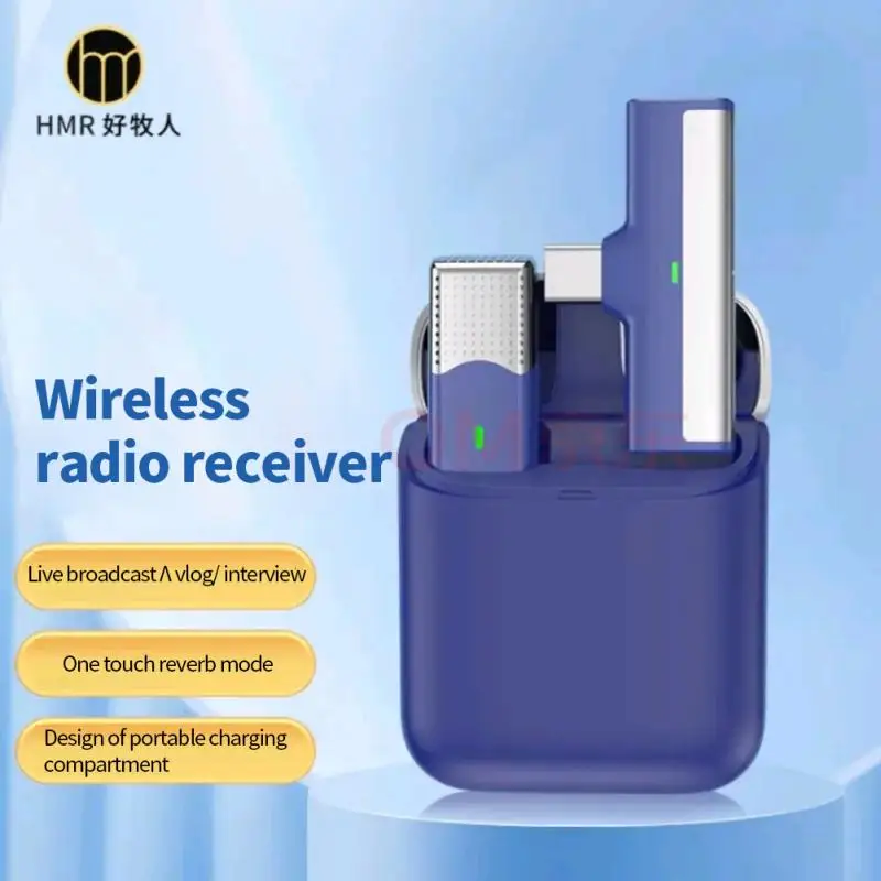 

Mini Outdoor Wireless Lavalier Live Interview Recording Short Video Intelligent Noise Reduction Microphone For Iphone Android