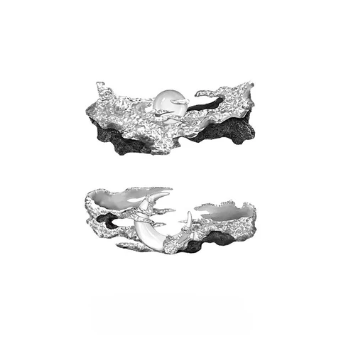 MOONBIFFY нерегулярное кольцо с солнцем и луной