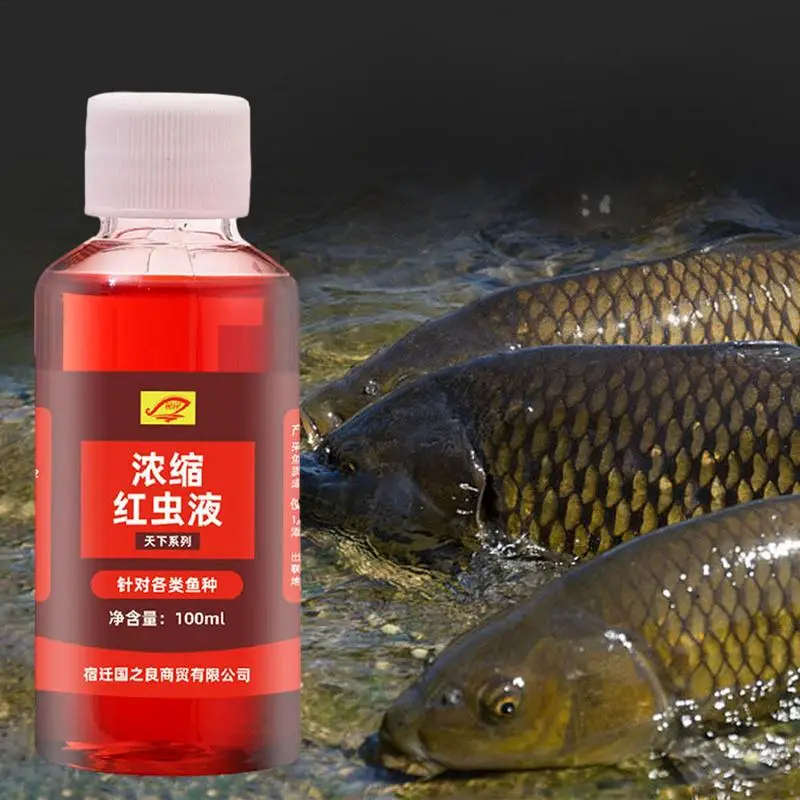 

100ml Strong Fish Attractant Concentrated Red Worm Liquid Fish Bait Additive High Concentration FishBait For Trout Cod Carp Bass