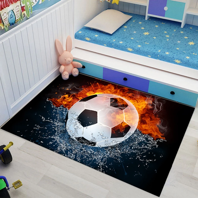 

Football Carpet For Living Room Home Decoration Bedroom Bedside Large Area Rugs Non-Slip Lounge Mat Children Room Carpet