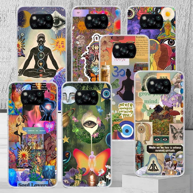 Чехол для телефона Chakra Insist Yoga Xiaomi Poco X6 X7 X5 X4 X3 Nfc F6 F5 Pro F4 Gt F3 M5S M4 M3 M5 Мягкий чехол