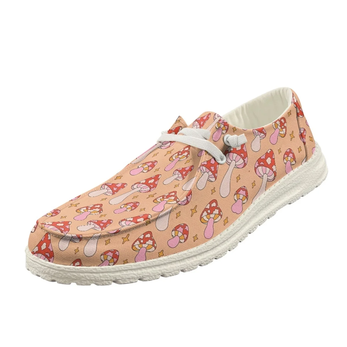 

ELVISWORD женские туфли на плоской подошве с рисунком в виде грибов, подростковые летние женские сетчатые кроссовки, Женская деловая офисная обувь без шнурков