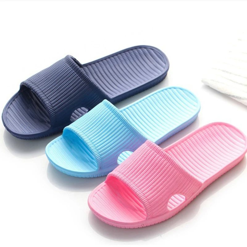 

Couple Indoor Home Hotel Sandals & Slippers Women Summer Non-slip Bathroom Home Slippers Men Simple Comfortable Solid Shoes EVA