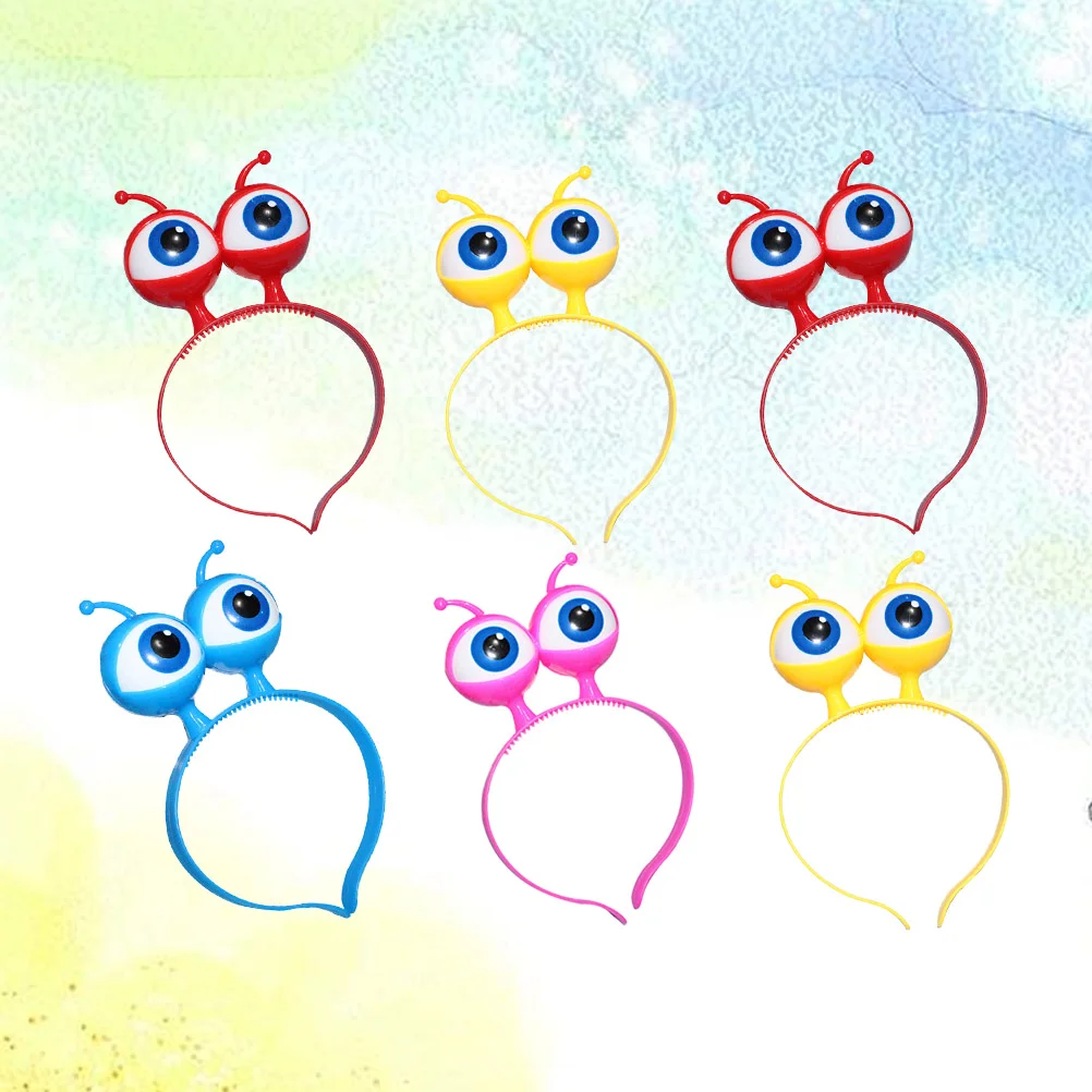 

6 Pcs Photo Miss Womens Halloween Costumes Eyeball Head Bopper Flashing Headband