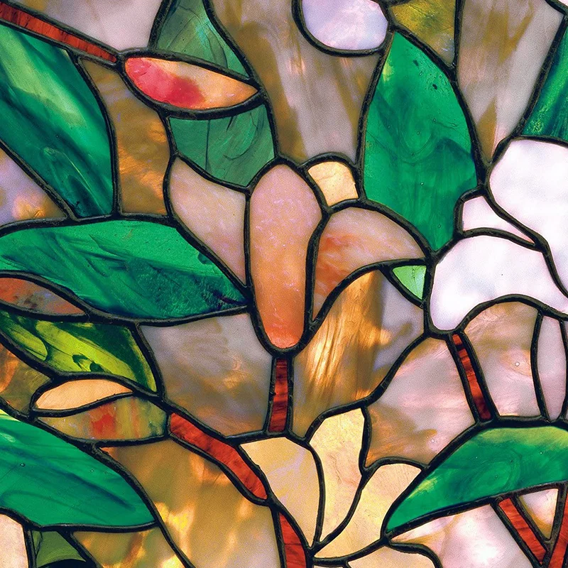 Художественная Магнолия Пейзаж Оконная Пленка Виниловая Статическая Липкая