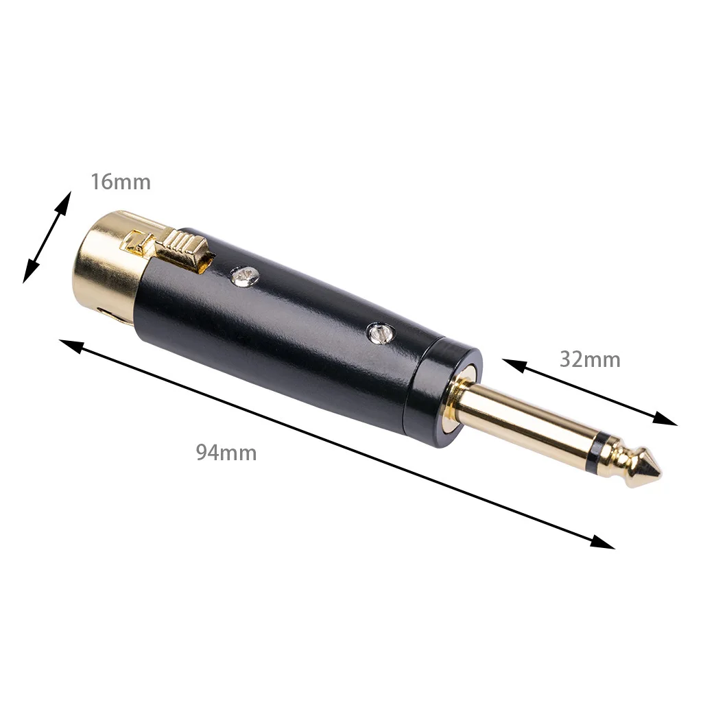 

Mono 6.35mm male to XLR three-core Canon female microphone mixer audio adapter