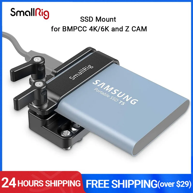 

Быстросъемное крепление SmallRig для Samsung T5 SSD, держатель карты, совместимо с клеткой SmallRig для BMPCC 4K 2203 - 2245B